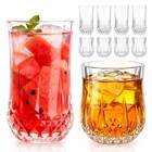  Drinking Glasses Set Of 8 11 Oz And 7 Oz Kitchen Water Glass Cups Set clear 