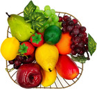 17pcs Realistic Fake Fruit plastic Fruit Artificial Fruits For Decorat