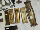 Lot Of 60  Pieces Of Antique  Vtg   Hardware  Door Plates  Latches  Parts repair