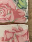 Shabby Pink Cabbage Roses Vintage Cotton Tablecloth Hot Pads Pot Holders New 