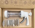Pampered Chef Cookie Press 1525 Retired 16 Disks Designs Spritz Cookies With Box