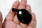 1 5  Vintage Victorian Whitby Jet Memento Mori Mourning Hair Locket Pendant