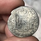 1819 Colombia Silver 2 Reales Damaged