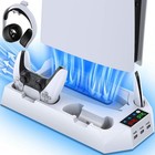 New For Playstation 5 Dualsense Controller Charging Station Ps5 Cooling Fan