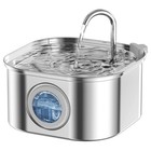 108oz 3 2l Stainless Steel Cat Water Fountain Automatic Dispenser For Pets