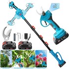 15ft Cordless Pole Pruning Shears Reach Brushless Electric Pruning Shear 2x2 0ah
