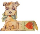 Lot Of 3 Vintage Unused Valentines Cards Puppy Dog Bear Honey Bee