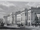 Antique 1829 Print - Cornwall Terrace - Regent s Park - London - Steel Engraving