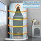 Round Shower Curtain Hanging Bathroom Curtains Polyester Portable Shower Sets