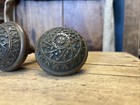 Antique Solid Brass Ornate Embossed Door Knob Set Metal Vintage Embossed Unique