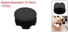 24 Pcs Black 1-1 4  Plastic Hole Plug Round Tubing End Cap End Inserts