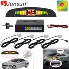 Car Reverse Parking Sensor Rear 4 Sensors Lcd Display Audio Buzzer Alarm Kit Usa