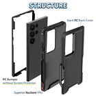 For Samsung Galaxy S24 Ultra S23 Plus Shockproof Rubber Armor Hybrid Case Cover