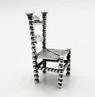 Antique Miniature Chair Sterling Silver Victorian Sheffield 1900 Sbl