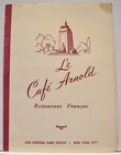 1960s Le Cafe Arnold French Restaurant Lunch Menu Central Park New York City  2