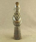 Western Zhou Dynasty Antiques Statue Old With Carved Jade Fancy Figure Figurine
