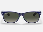 New Ray-ban Rb2132 6053 71 55mm Crystal Navy Blue Wayfarer Sunglasses Italyuv400