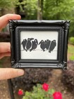 Print Of My Art Raven Crow halloween  cute miniature Painting small  Framed