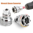 10-19mm Universal Socket Tool Adjustable Multifunction Wrench Sleeve Adapter Kit