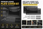 2 Pack Unbreakable License Plate Covers Auto Tag Shield Protector Front Rear