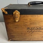 Vintage Veterinary Medical Doctor Wooden Travel Case Box Named Read