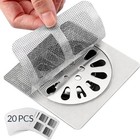 50 Pack Disposable Shower Drain Hair Catcher Mesh Sticker Strainers For Shower
