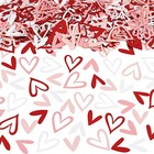 200pcs Red And Pink Valentines Day Heart Confetti Valentines Day Table