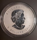 2016 Canada Maple Leaf  1 Monkey Privy 1 Oz  9999 Fine Silver Coin