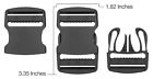 1 1 2 Inch Ykk Flat Dual Adjustable Side Release Plastic Buckles  10 Pack