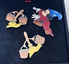 Disney Fantasia 2000 3 Pin Set Sorcerer Mickey Magic Enchanted Brooms