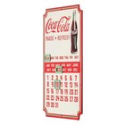 Coca-cola Calendar - Vintage Embossed Metal Coca-cola Sign With Magnets For
