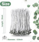 100 Candle Wicks For Candle Making - 6 Inch Thick Cotton Candle Wicks Soy Wax Be