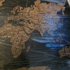 3d World Map Cork Travel Board W push Pins And Sticker Flags Wood 35 x22  Large