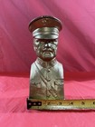 Antique 1918 General Pershing Still Coin Bank Cast Iron Sculpture