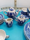 16   Vintage Blue Willow Children s Porcelain Tea Set