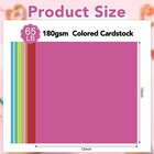 25 Sheets Colored Cardstock 12x12  10 Assorted Colors Construction Paper 180g   