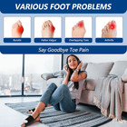 2 Pack Bunion Corrector Big Toe Straightener Adjustable Breathable Foot Splint