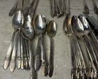59pc Lot Vintage 1847 Rogers First Love Silver Plate Flatware Set Silver Plated