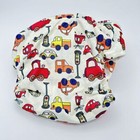 Baby Diaper Cover  Pocket Adjustable Snaps Trucks  Cars  Trains Print One Size