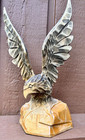 Vtg Ukrainian Sculpture Of Eagle - Hand Carved Art Wood  14  Bird - Galicia Rare
