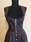 Authentic Austrian Dirndl Sonnbl  ch Brown Floral Cotton Dress Eu 36 Cottagecore