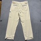 Huk Performance Fishing Pants Mens Xl Beige Cargo Pocket Stretch Outdoor Euc
