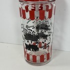 Vtg Hazel Atlas Ragtime Bar Barbershop Red Cocktail Martini Shaker Chrome Mcm