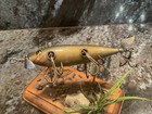 Vintage Heddon 150 Minnow Fishing Lure Gcb aluminum Antique Tackle Box Bait 1908
