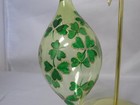 Irish Christmas Ornament Blown Glass Teardrop Celtic St  Patrick s Day Shamrock
