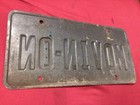 70s Oklahoma Movin - On  Vanity License Plate    no  State Name     prison Made  Nr