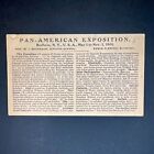 1901 Us Pan-american Expo Souvenir Card  buffalo  Ny  - Vintage Ephemera  Art