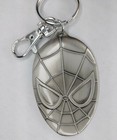 Marvel Heroes Spiderman Silver Metal Keyring Keychain Key Chain Ring New