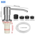 360   Sink Soap Dispenser  Stainless Steel  Kitchen Hands Liquid Pump Bottle Tube