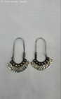 Vintage 925 Sterling Silver Dangle Hoop Earrings Made In Mexico 6 86g Beautiful